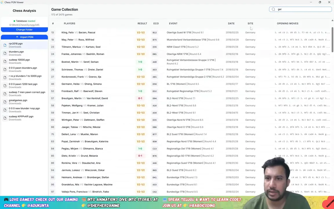 Chess PGN Viewer - Desktop App screenshot 1